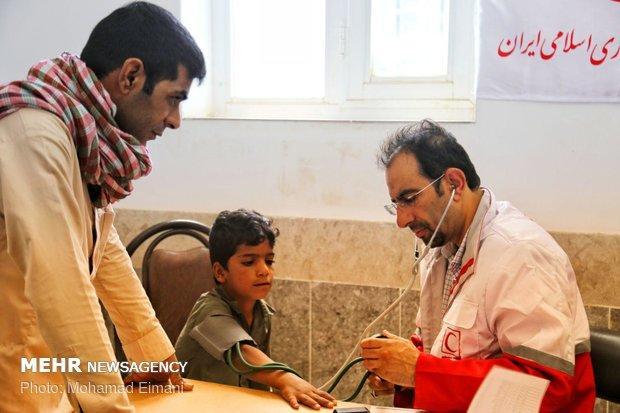 بهره مندی 3300 نفر از خدمات کاروان هلال احمر همدان در مهرستان