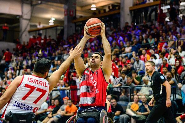 رقابت تیم بسکتبال با ویلچر ایران با انگلیس برای راهیابی به فینال جهانی
