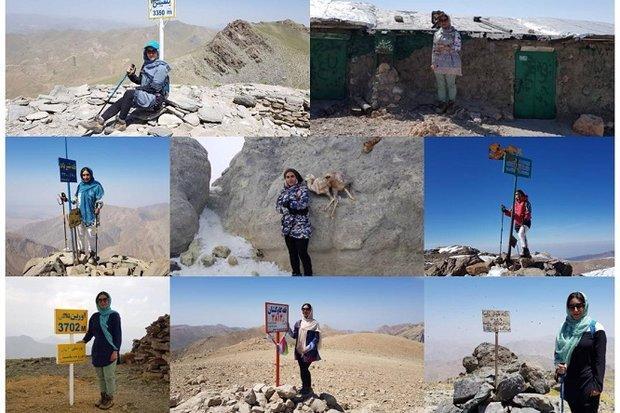 بانوی کوهنورد خارگی موفق به اجرای پروژه سیمرغ قله های ایران شد