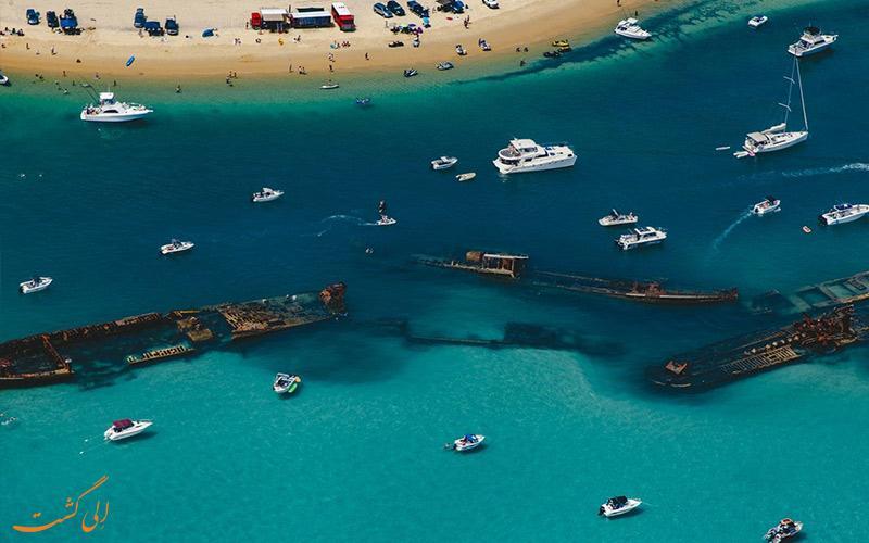 لاشه های کشتی تانگالوما استرالیا (The wrecks of Tangalooma)