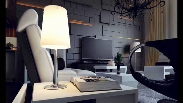 ترفند های تزیین دیوار اتاق پذیرایی با سنگ و چوب