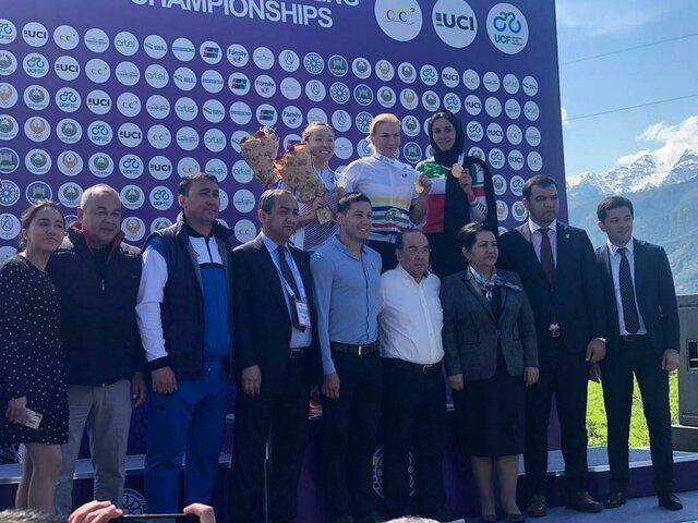 مدال تاریخی بانوی رکابزن ایران در قهرمانی آسیا ، یزدانی برنز گرفت