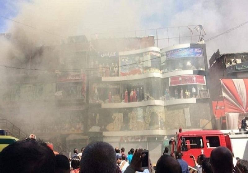 51 مصدوم در آتش سوزی در بازار بزرگ قاهره