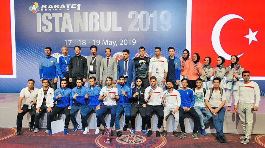 قهرمانی تیم کاراته ایران در دومین مرحله لیگ سری آ ترکیه