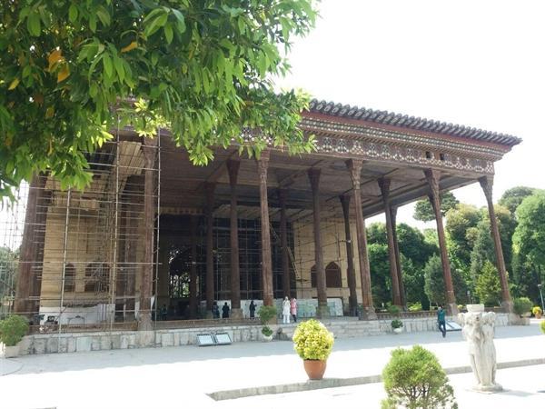 آغاز مرحله پنجم مرمت ایوان کاخ چهلستون اصفهان