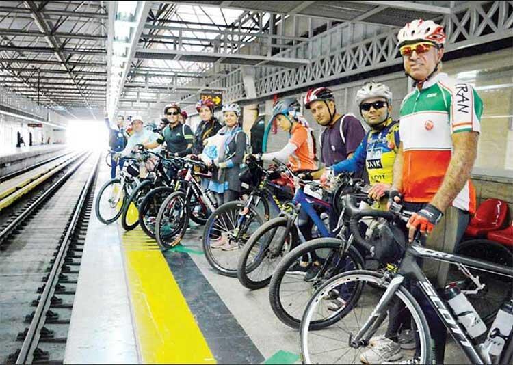 استقبال دوچرخه سواران از تردد با مترو