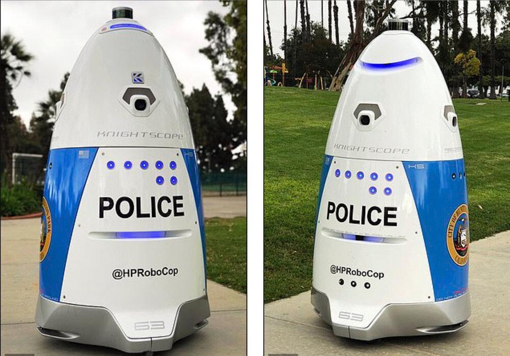 گشت زنی روبات پلیس در خیابان ها کالیفرنیا