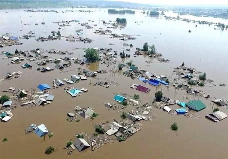 سیل ویرانگر در ناحیه سیبری روسیه