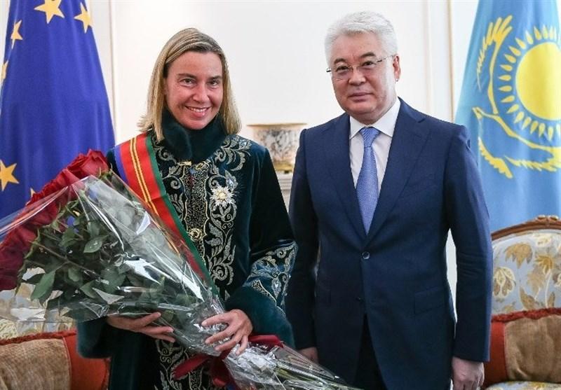دیدار وزیر امور خارجه قزاقستان با موگرینی