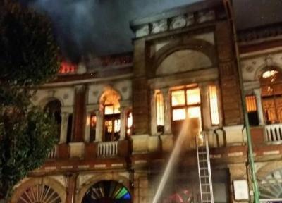 وضعیت میدان تاریخی حسن آباد تهران در آتش سوزی امشب