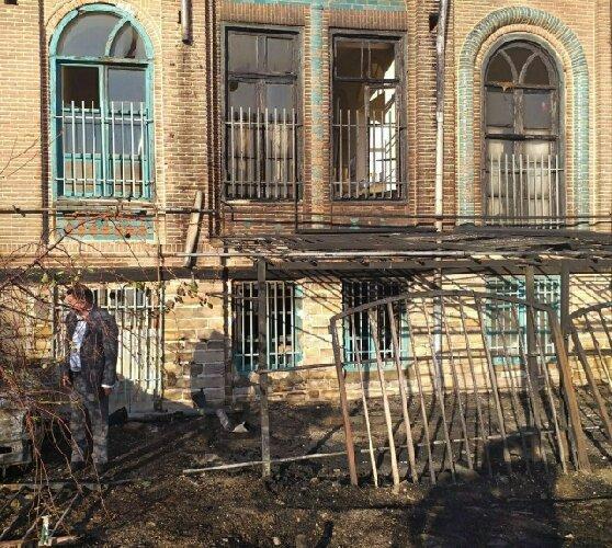 خانه قاجاری انصاری ارومیه دچار حریق شد خانه قاجاری انصاری ارومیه دچار حریق شد