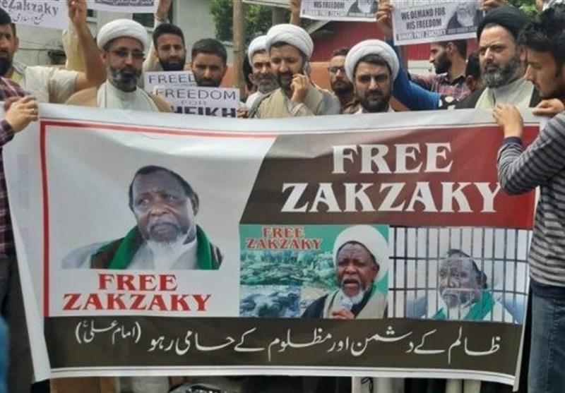 تظاهرات گسترده مردم کشمیر اشغالی در حمایت از شیخ زکزاکی