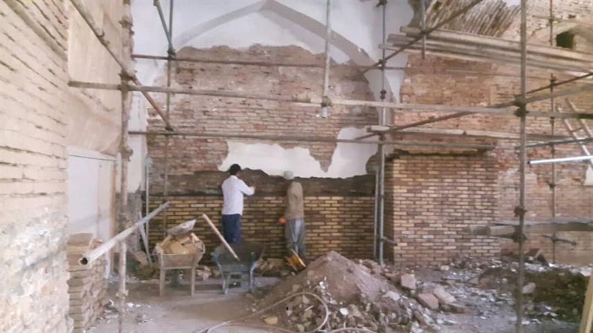 شبستان شرقی مسجد جامع نیشابور مرمت شد