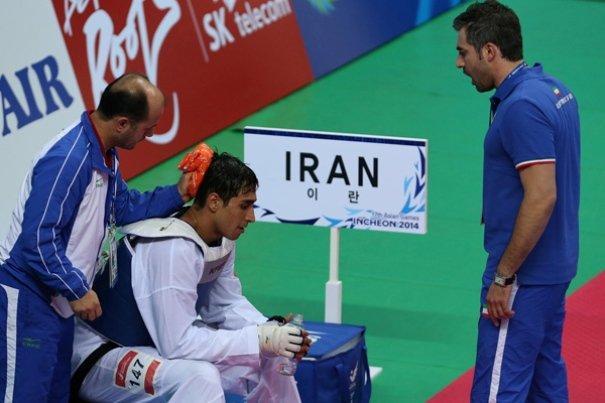 تکواندوکار سنگین وزن ایران از دور مسابقات کنار رفت