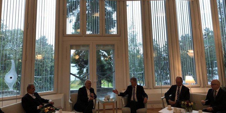 ظریف با رئیس جمهوری فنلاند دیدار کرد
