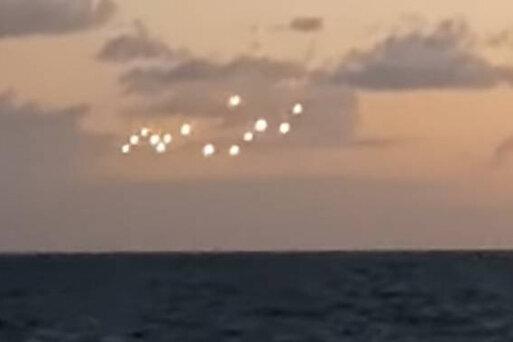 فیلم، اشیای پرنده ناشناس بر فراز ساحل ایالت کارولینای شمالی آمریکا