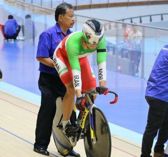 دومین مدال دوچرخه سواری ایران در قهرمانی آسیا، دانشور در یک کیلومتر تایم تریل برنز گرفت