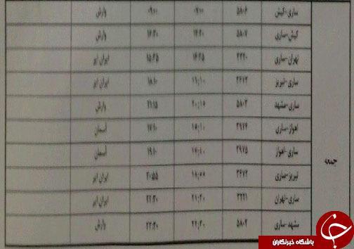 پرواز های جمعه 9 اسفندماه فرودگاه های مازندران