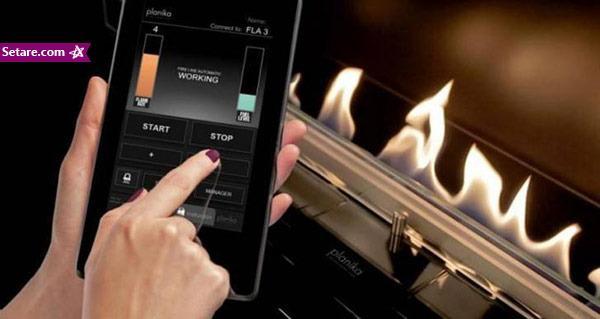 شومینه هوشمند و کنترل آن از طریق موبایل