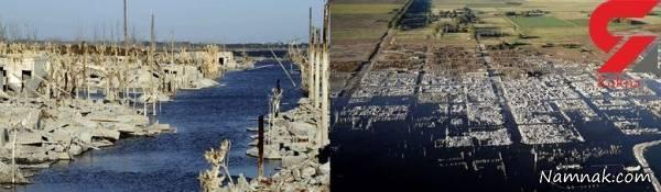 این دریاچه زیبا شهری را ویران کرد