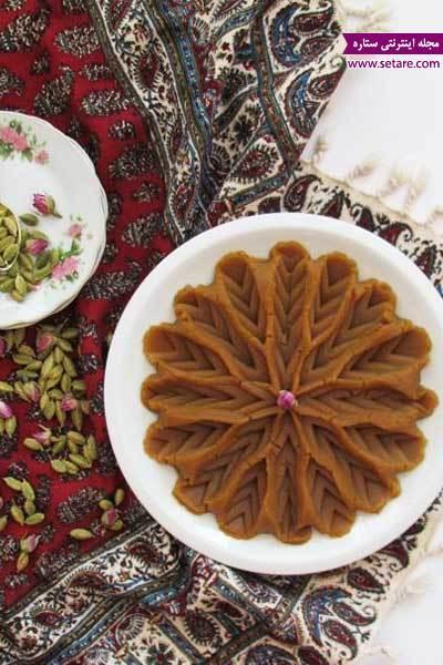 طرز تهیه و تزیین حلوا مجلسی (حلوای آرد گندم)