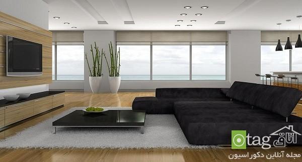 دکوراسیون اتاق نشیمن مدرن با مبلمان و رنگ های جدید