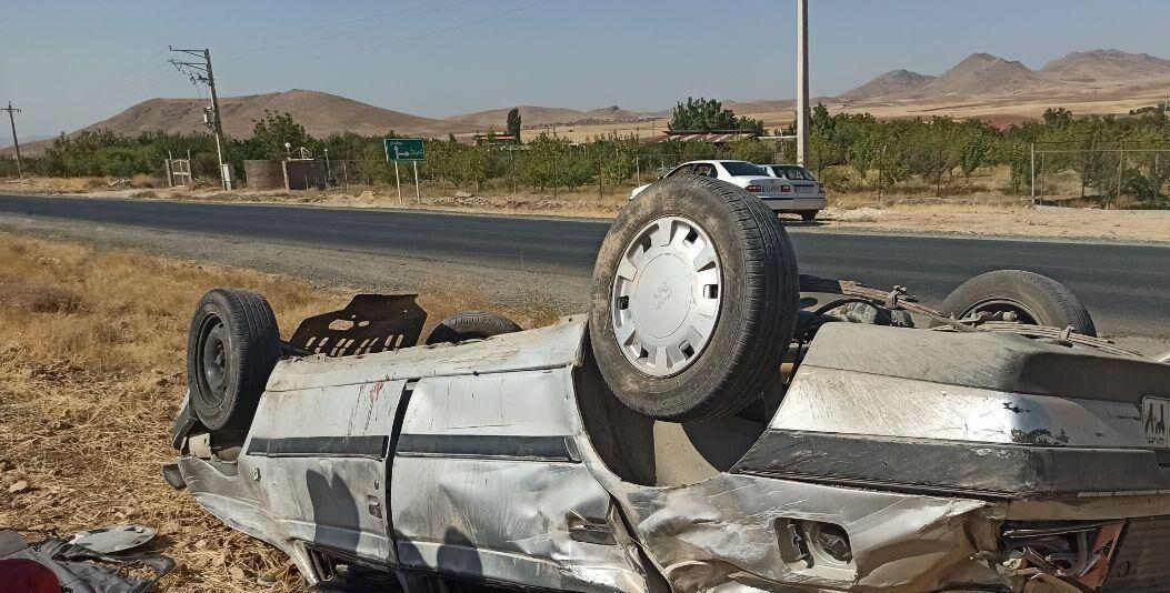 خبرنگاران یک نفر بر اثر واژگونی خودروی سواری در جاده مراغه - هشترود جان باخت