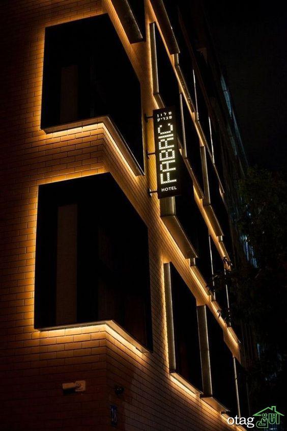 33 طرح زیبا برای نورپردازی نمای ساختمان مسکونی و تجاری