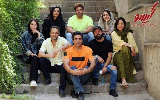 عکس ، محمدرضا گلزار و هومن سیدی در پشت صحنه گیسو