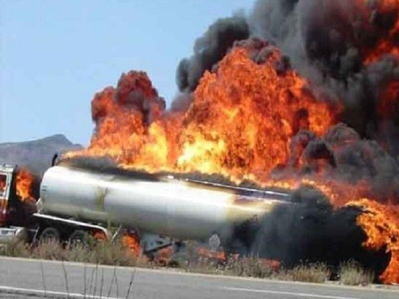 انفجار مرگبار تانکر سوخت در محور سنندج- سروآباد