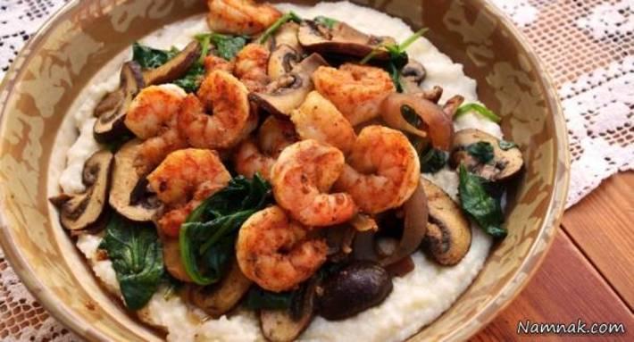 طرز تهیه خوراک میگو دریایی