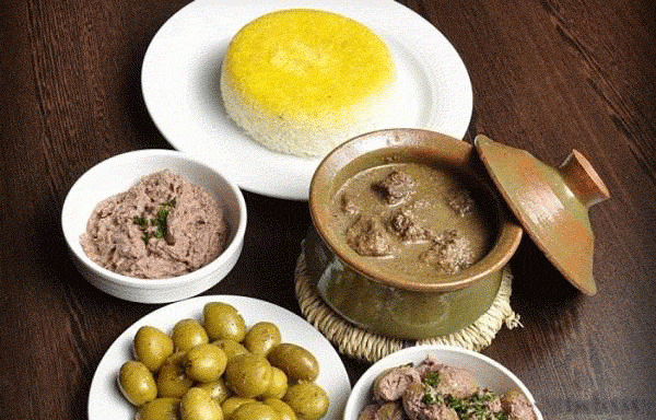 گمج کباب گیلانی با سبزی محلی و بدون سبزی محلی