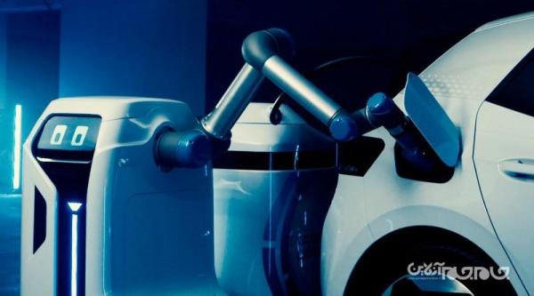 شارژ خودروی برقی بدون دخالت راننده به وسیله ربات فولکس واگن