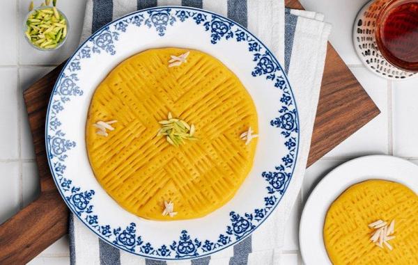 طرز تهیه حلوای شیر و زعفران