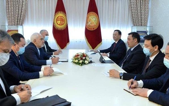 ملاقات ظریف با رئیس جمهور قرقیزستان خبرنگاران