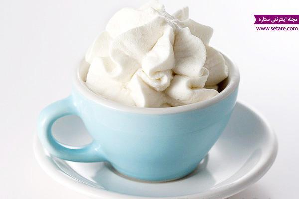 طرز تهیه خامه فرم گرفته با خامه صبحانه