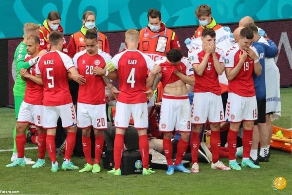 (ویدیو) لحظه ناگوار بیهوش شدن کریستین اریکسن در زمین بازی