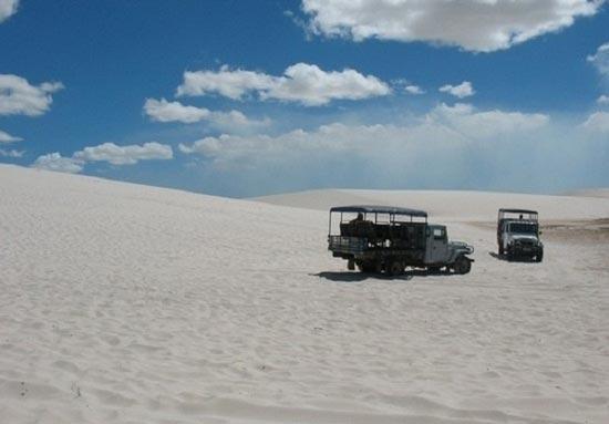 ماهیگیری در سفیدترین صحرای جهان