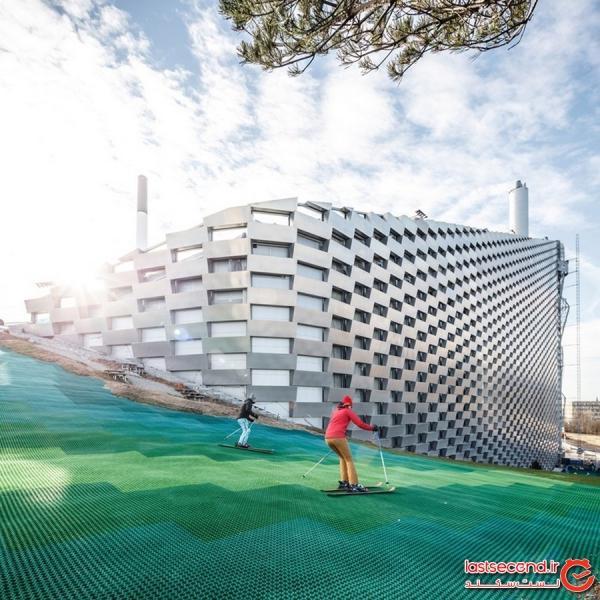 پشت بامی که به جهت اسکی تبدیل شده است!