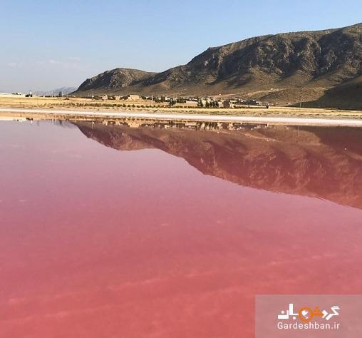 راز قرمز بودن آب دریاچه نمک مهارلو، تصاویر