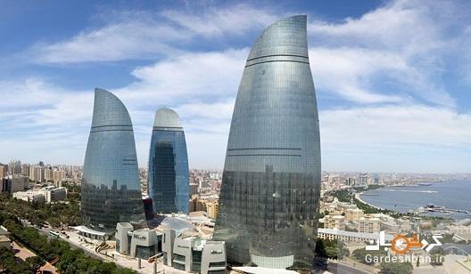 آشنایی با برج های سه قلوی شعله در باکو