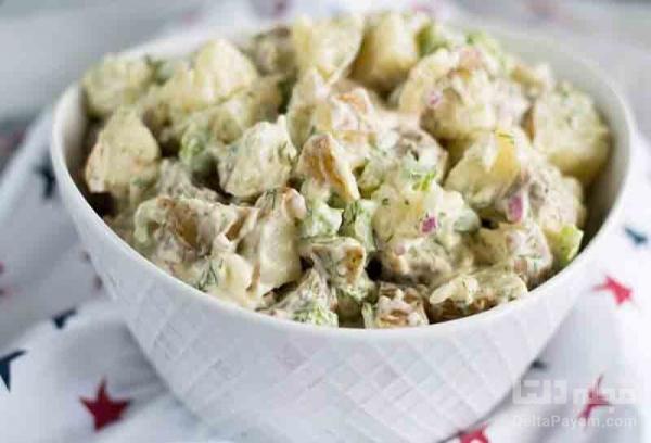 سالاد شوید و سیب زمینی