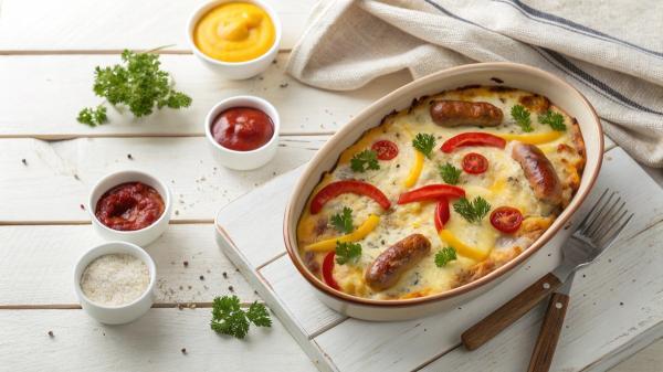 طرز تهیه سوسیس با پنیر چدار؛ آموزش خوراک پنیری لذیذ